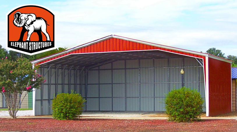 Instant barn prices on a large metal shelter.