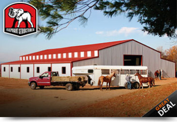 Large Metal Horse Barn